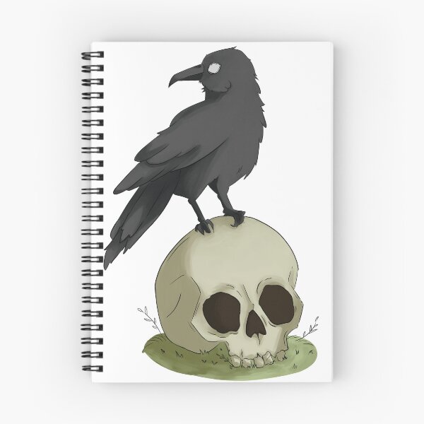 Item preview, Halloween | Crow and Skull illustration  designed and sold by Halo Design.