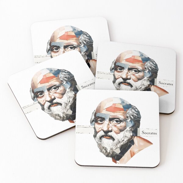 Item preview, Socrates & Ancient Greek Philosophers Collage - Stoicism & Classical Philosophy Decor (T-Shirt, Poster & Sticker) designed and sold by OzzFrequency.