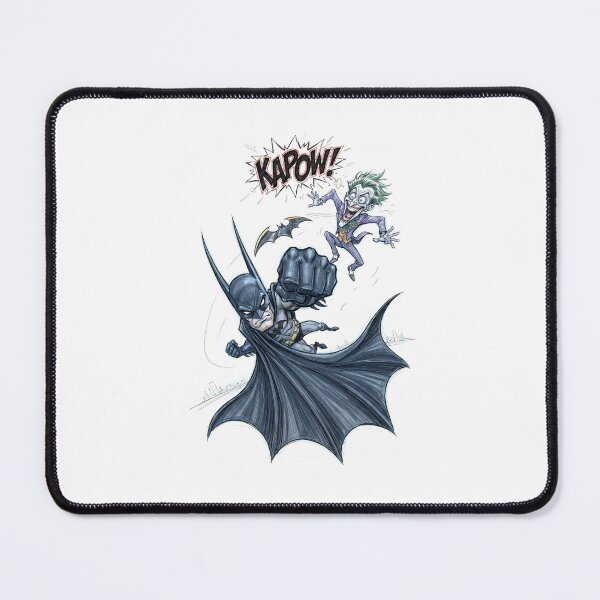 Item preview, Batman Punches Joker, KAPOW! Cartoon Illustration designed and sold by FreakToons.