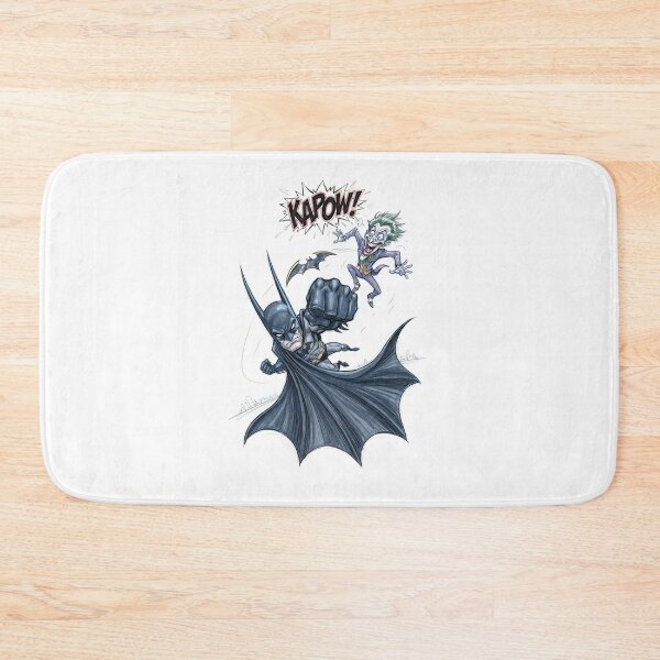 Item preview, Batman Punches Joker, KAPOW! Cartoon Illustration designed and sold by FreakToons.