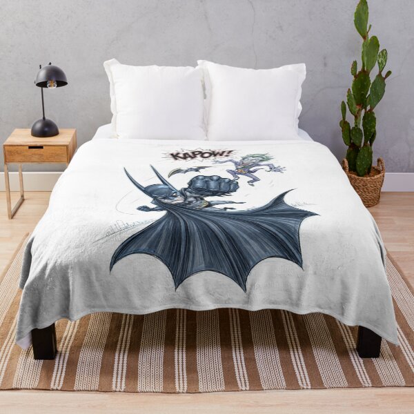 Item preview, Batman Punches Joker, KAPOW! Cartoon Illustration designed and sold by FreakToons.