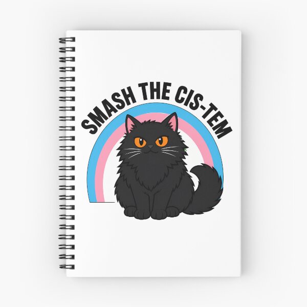 Item preview, Smash the Cis-tem Cat Trans Pride Cartoon designed and sold by chattsuede.