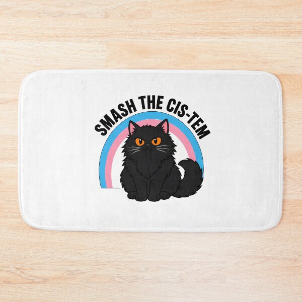 Item preview, Smash the Cis-tem Cat Trans Pride Cartoon designed and sold by chattsuede.