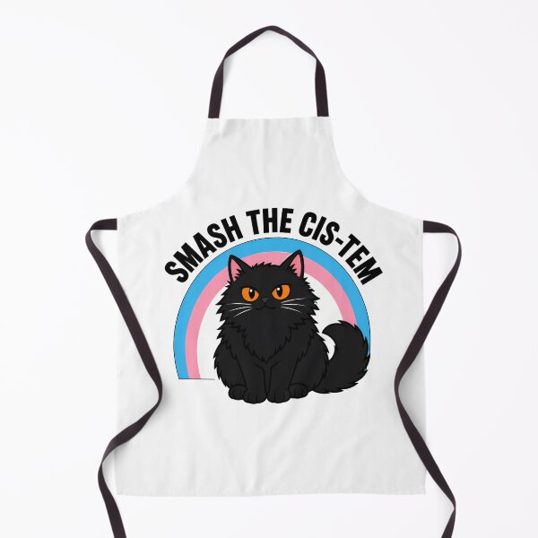 Item preview, Smash the Cis-tem Cat Trans Pride Cartoon designed and sold by chattsuede.
