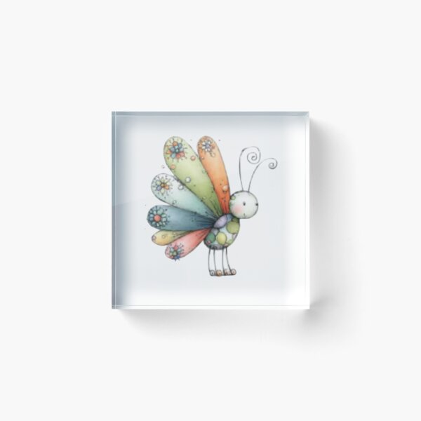 Item preview, Whimsical Multicolored Butterfly designed and sold by vanndhi.