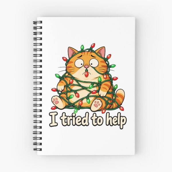 Item preview, I Tried To Help Christmas Cat Kawaii Orange Tabby designed and sold by chattsuede.