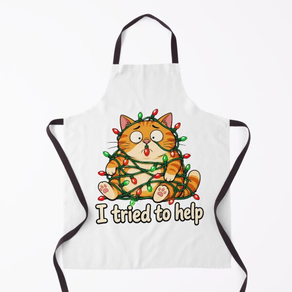 Item preview, I Tried To Help Christmas Cat Kawaii Orange Tabby designed and sold by chattsuede.