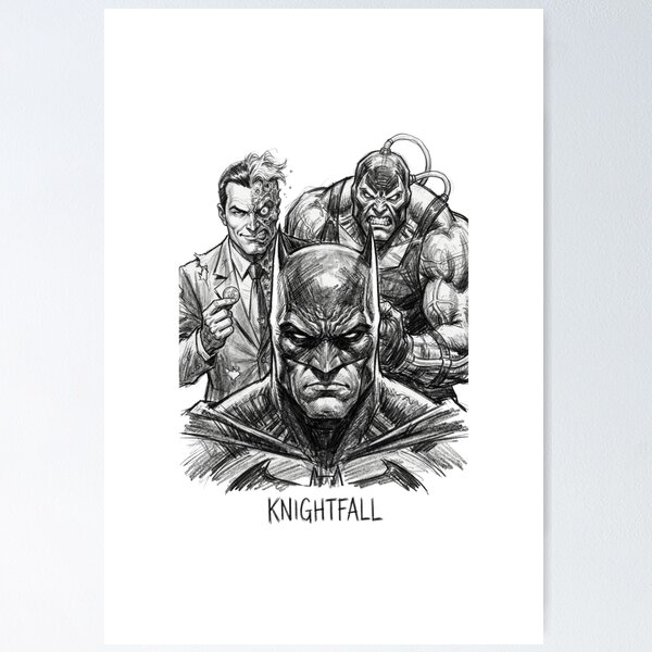 Item preview, Knightfall Batman Vs Bane and Two-Face Comic designed and sold by FreakToons.