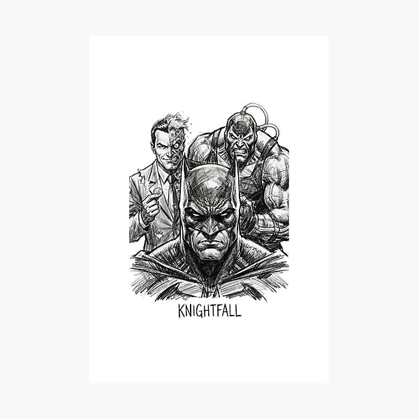 Item preview, Knightfall Batman Vs Bane and Two-Face Comic designed and sold by FreakToons.
