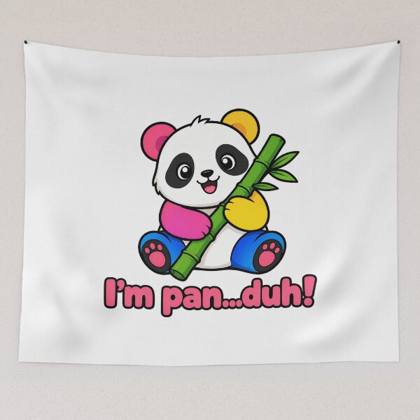 Item preview, Pansexual Panda Pun I'm Pan Duh Kawaii Pride designed and sold by chattsuede.