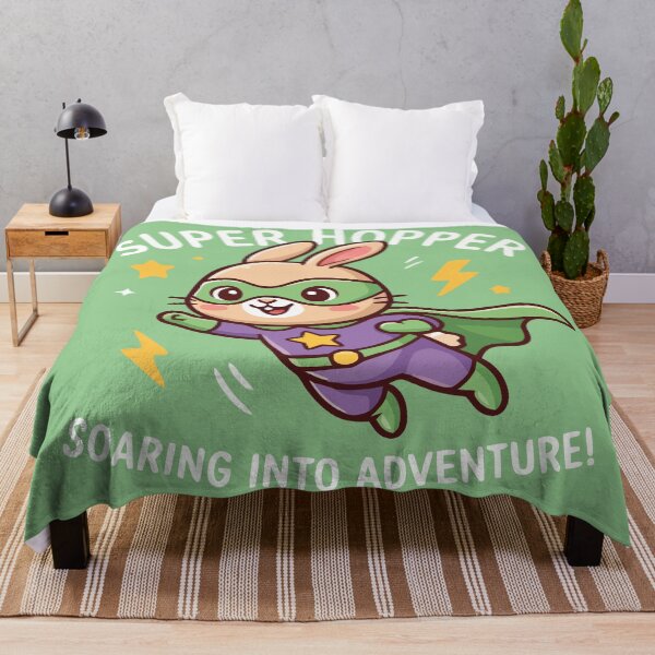 Item preview, Super Hopper Flying Bunny Superhero Cute Rabbit Adventure designed and sold by Amir Faysal.