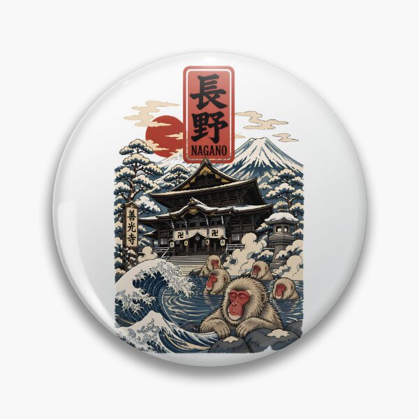 Item preview, Nagano Japan Vintage Travel Tourism Art designed and sold by TravelersGems.