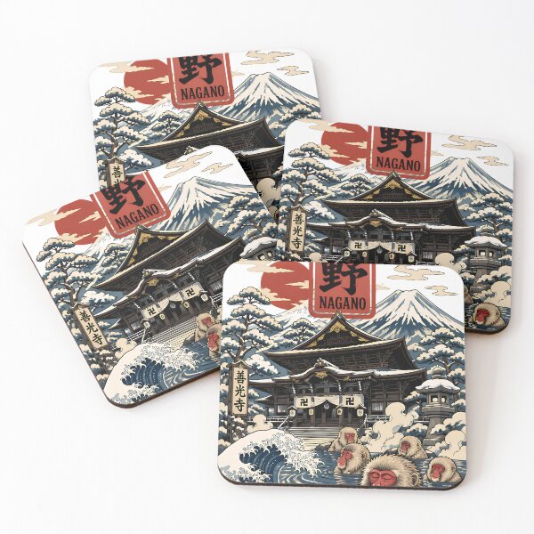 Item preview, Nagano Japan Vintage Travel Tourism Art designed and sold by TravelersGems.