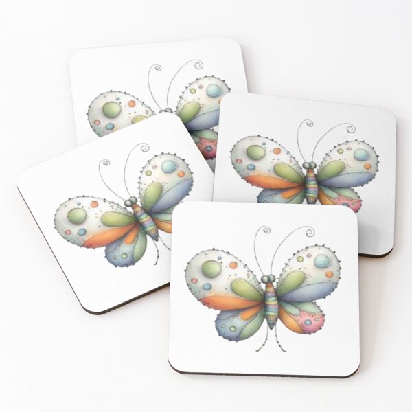 Item preview, Colorful Butterfly on Black Background designed and sold by vanndhi.