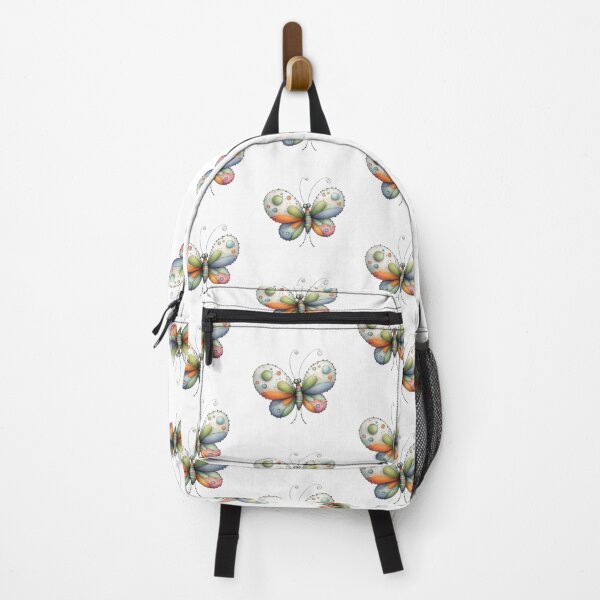 Item preview, Colorful Butterfly on Black Background designed and sold by vanndhi.