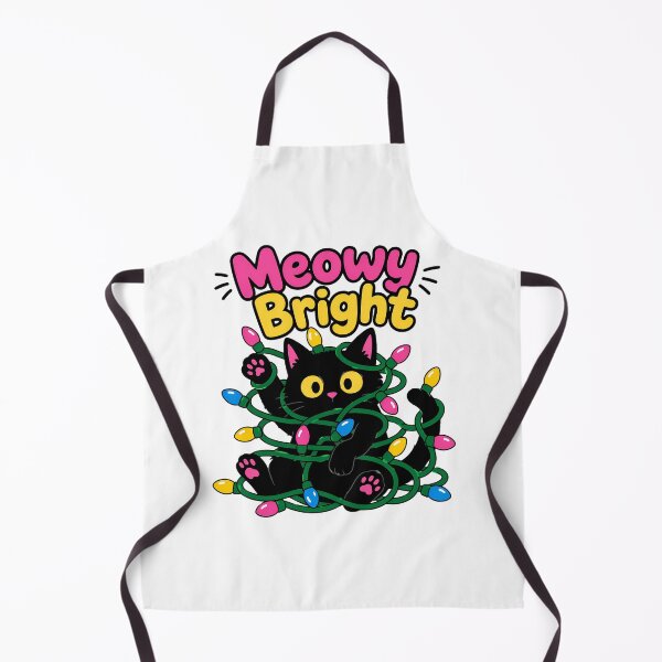 Item preview, Meowy Bright Christmas Cat Kawaii Tangled In Lights designed and sold by chattsuede.