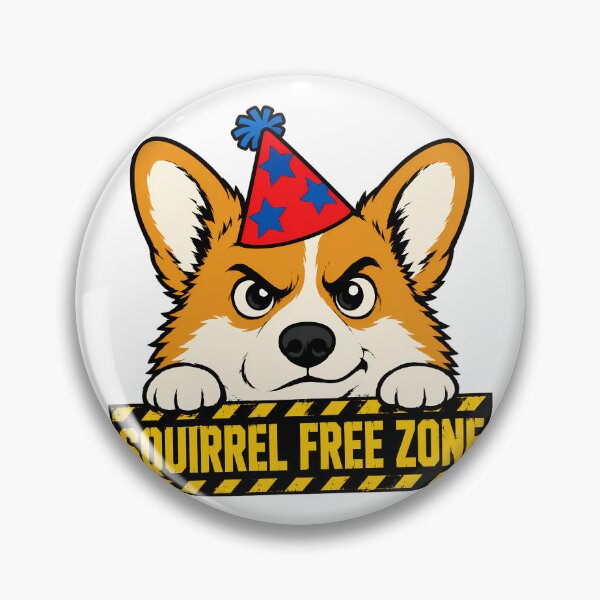 Artikelvorschau, Eichhörnchenfreie Zone für Corgis – mürrischer Corgi-Besitzer entworfen und verkauft von chattsuede.