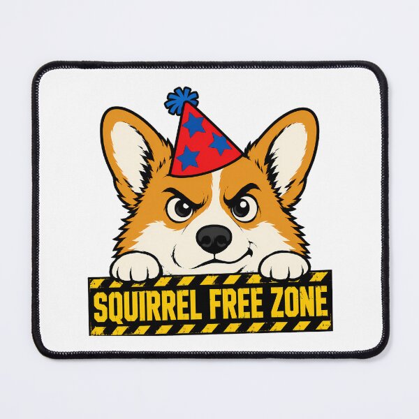 Item preview, Corgi Squirrel Free Zone Grumpy Corgi Owner designed and sold by chattsuede.