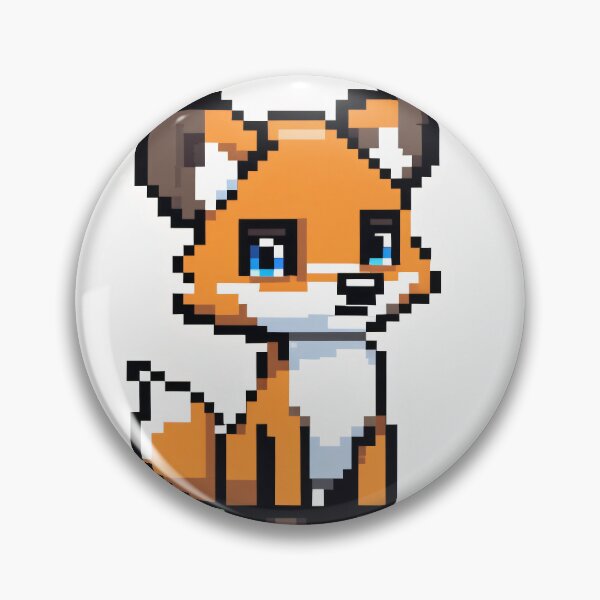 Item preview, Pixel Fox Retro 8-Bit Sticker Art designed and sold by CrippiCrippi.