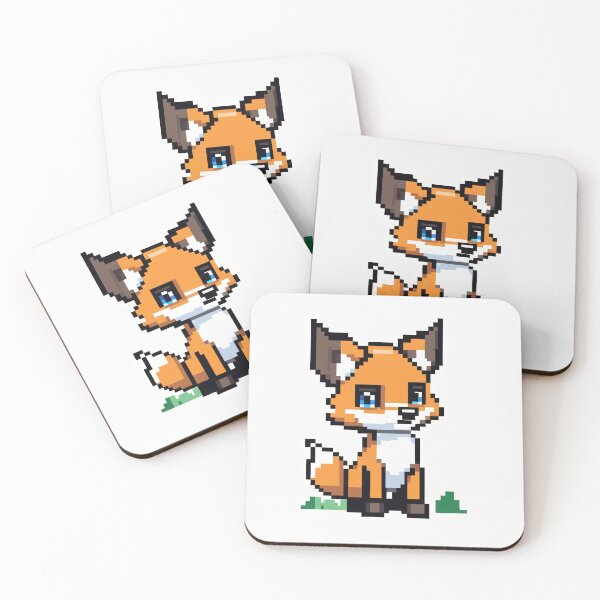 Item preview, Pixel Fox Retro 8-Bit Sticker Art designed and sold by CrippiCrippi.