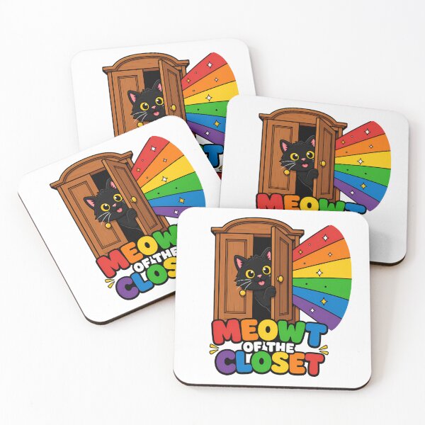 Item preview, Meowt of the Closet Kawaii Rainbow Cat Pride designed and sold by chattsuede.