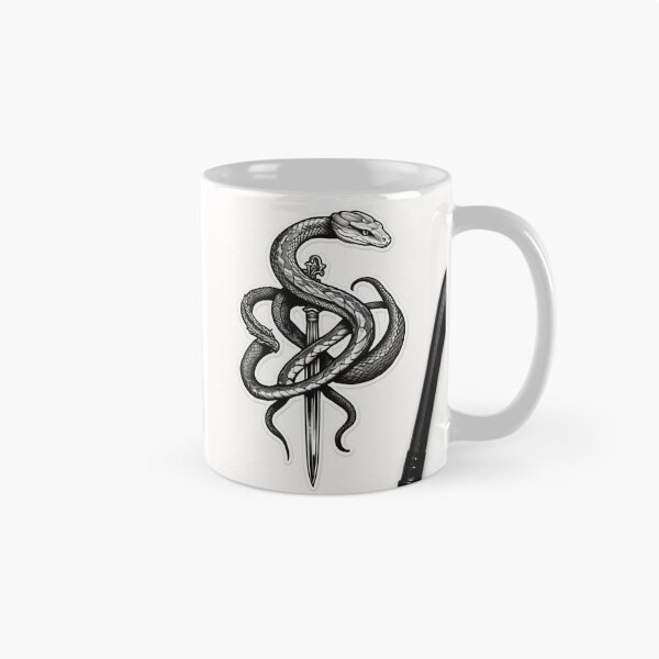 Item preview, Snake & Dagger Line Art Sticker designed and sold by CrippiCrippi.