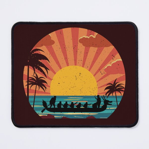 Item preview, Dragon Boat Retro Sunset Palm Trees designed and sold by ShopFanCreation.