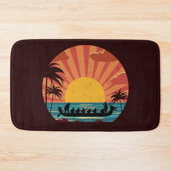 Item preview, Dragon Boat Retro Sunset Palm Trees designed and sold by ShopFanCreation.