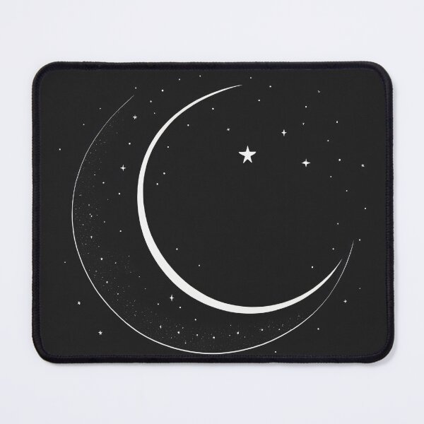 Item preview, Crescent Moon & Stars Line Art designed and sold by CrippiCrippi.