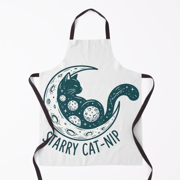 Item preview, Starry Cat-Nip Cosmic Crescent Moon Celestial Cat Silhouette designed and sold by Amir Faysal.
