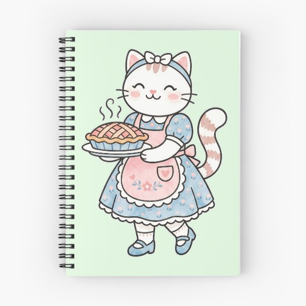 Item preview, Freshly Baked Pie Cat: Kawaii Cottagecore Baker designed and sold by CuteKats.