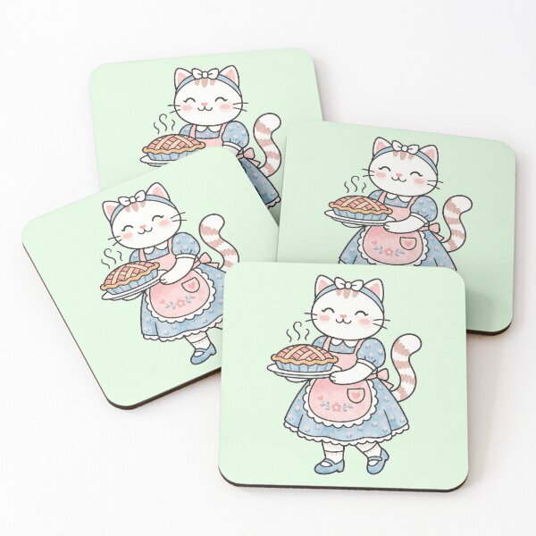 Item preview, Freshly Baked Pie Cat: Kawaii Cottagecore Baker designed and sold by CuteKats.