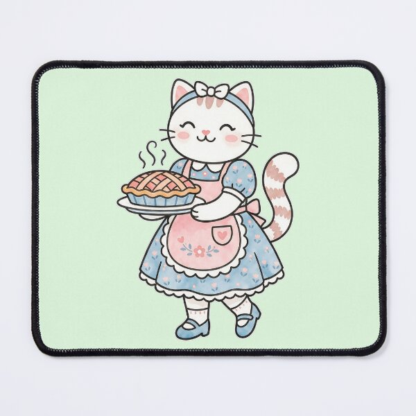 Item preview, Freshly Baked Pie Cat: Kawaii Cottagecore Baker designed and sold by CuteKats.