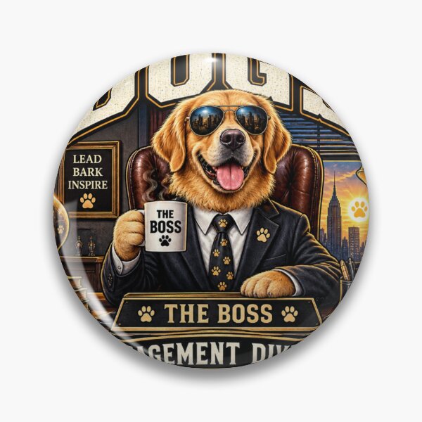 Item preview, The Boss Dog Management Division Funny Dog Leader designed and sold by TeeVibeHaus.