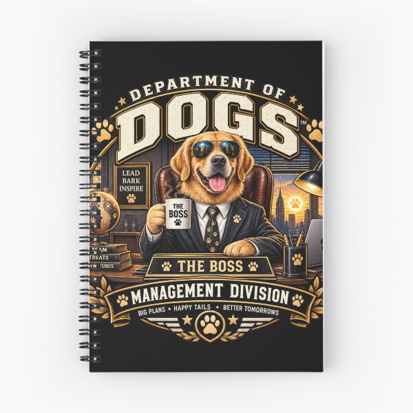 Item preview, The Boss Dog Management Division Funny Dog Leader designed and sold by TeeVibeHaus.