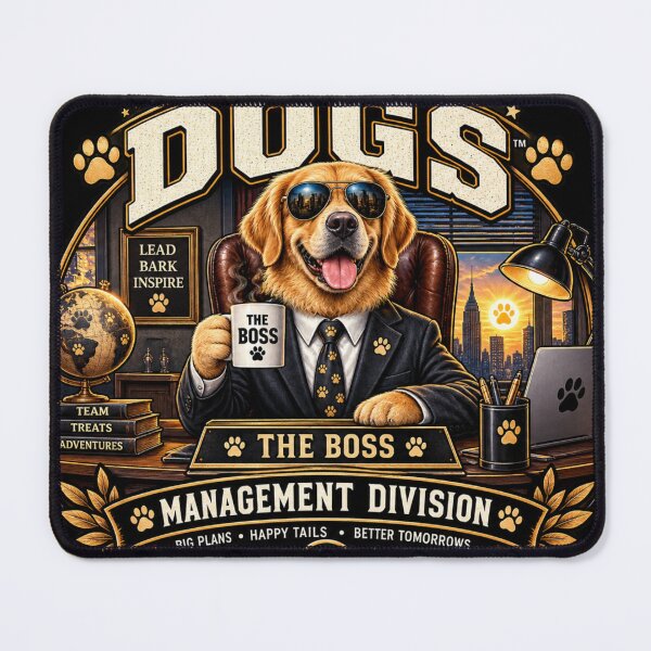 Item preview, The Boss Dog Management Division Funny Dog Leader designed and sold by TeeVibeHaus.