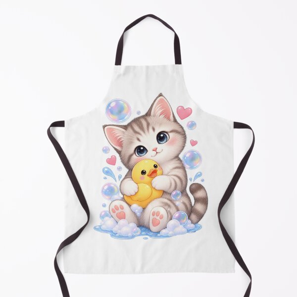 Item preview, Purrfect Love-cute kitten Hugging a Duck Kawaii Cat Design designed and sold by teeNova Wear.