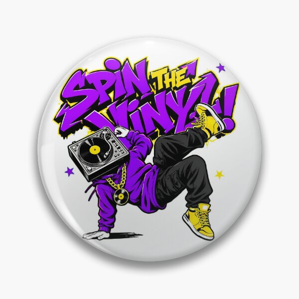 Item preview, Breakdancer Turntable Head Hip Hop Vinyl Lover designed and sold by chattsuede.