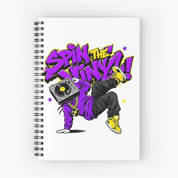 Item preview, Breakdancer Turntable Head Hip Hop Vinyl Lover designed and sold by chattsuede.