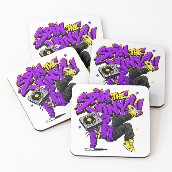 Item preview, Breakdancer Turntable Head Hip Hop Vinyl Lover designed and sold by chattsuede.