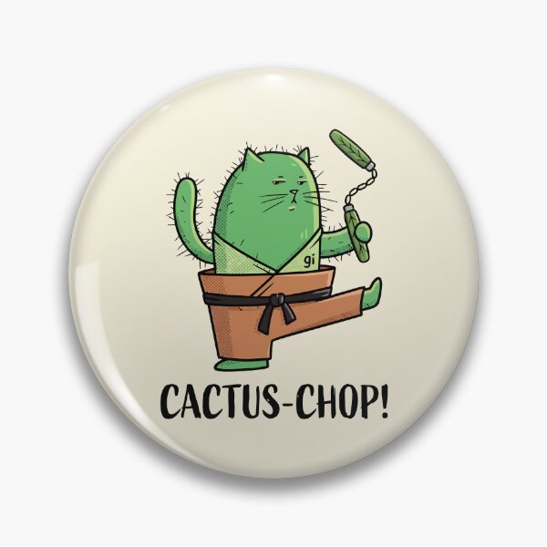 Item preview, Cactus Chop Martial Arts Cat Nunchucks Karate Succulent designed and sold by Amir Faysal.