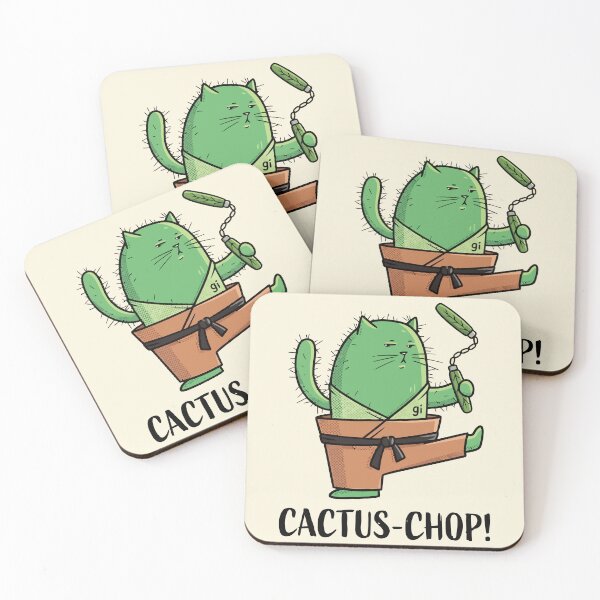 Item preview, Cactus Chop Martial Arts Cat Nunchucks Karate Succulent designed and sold by Amir Faysal.