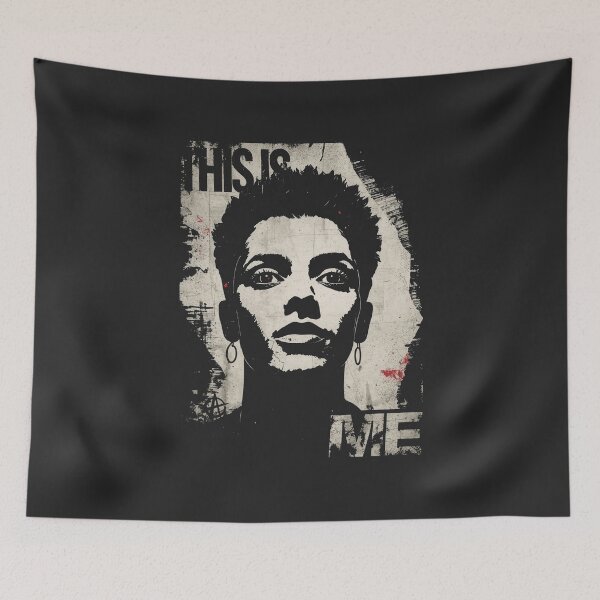 Item preview, This Is Me Punk Zine Graphic Portrait Art designed and sold by ERODED SELF.