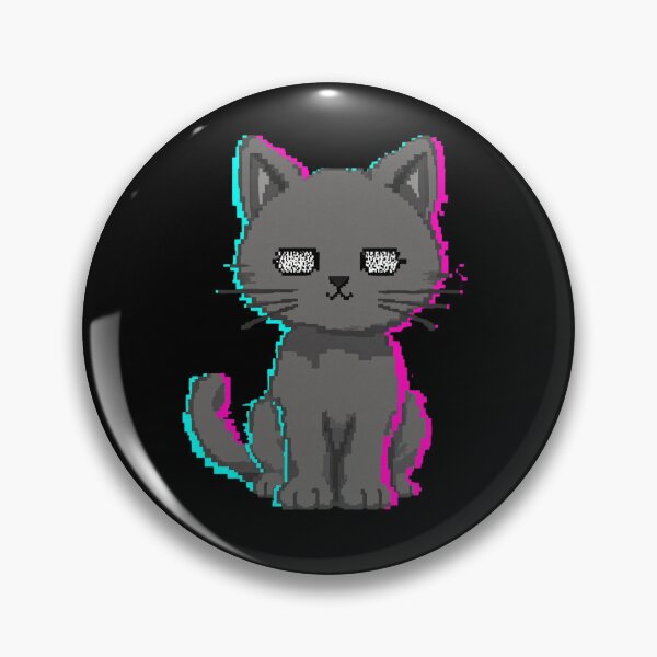 Item preview, Pixel Art Glitch Cat Retro Gaming Kitten designed and sold by jo-e-basta.