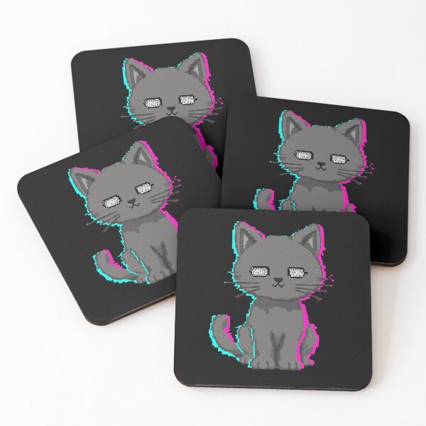 Item preview, Pixel Art Glitch Cat Retro Gaming Kitten designed and sold by jo-e-basta.