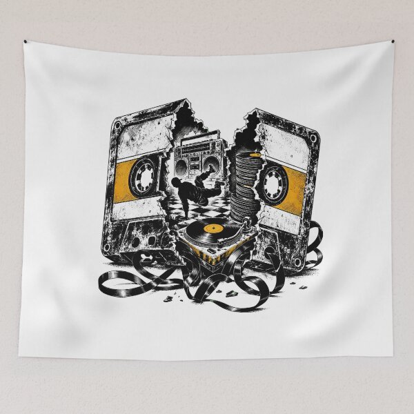 Item preview, Shattered Cassette Breakdancer Gritty B-Boy Vinyl Turntable designed and sold by chattsuede.