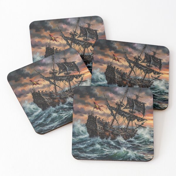 Item preview, Ancient ship in a stormy sea designed and sold by markmonty.
