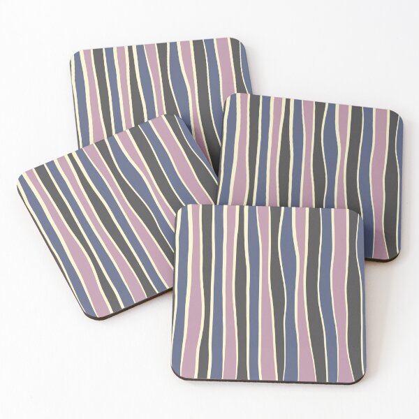 Item preview, Imperfect stripe pattern-Pink, black & Blue  designed and sold by Pattern Petals.