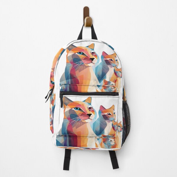 Item preview, Colorful Geometric Cat Family – Modern Abstract Feline Art designed and sold by Awarrie.