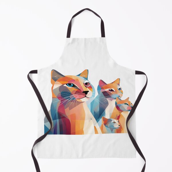 Item preview, Colorful Geometric Cat Family – Modern Abstract Feline Art designed and sold by Awarrie.
